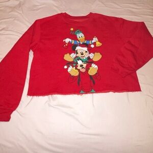 Disney Christmas crop top sweater